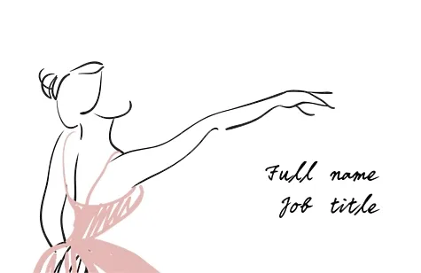 Dance teacher's business card template