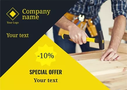 Template of a builder-repairman's leaflet