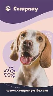 Business card template for a veterinarian