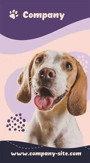 Business card template for a veterinarian