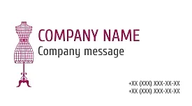 Fashion designer's business card template