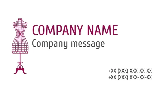 Fashion designer's business card template