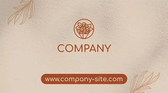Florist's business card template