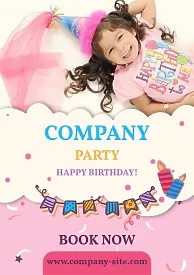 Children's cafe poster template