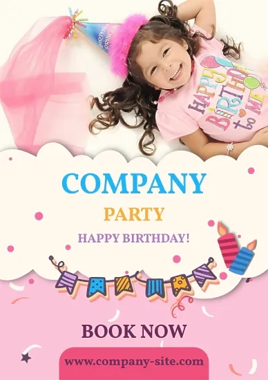 Children's cafe poster template