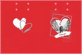 Paper bag template for Valentine's Day