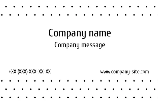 Abstract business card template with dots