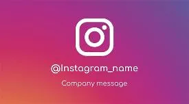 Instagram business card template