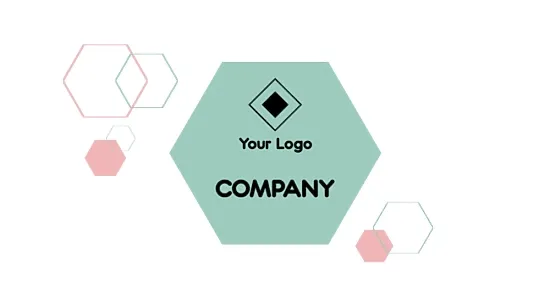 Abstract business card template with hexagon