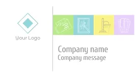 Cleaning company business card template