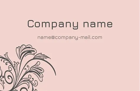Template for a monochrome abstract business card