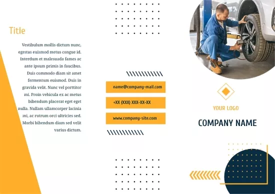 Car service booklet template