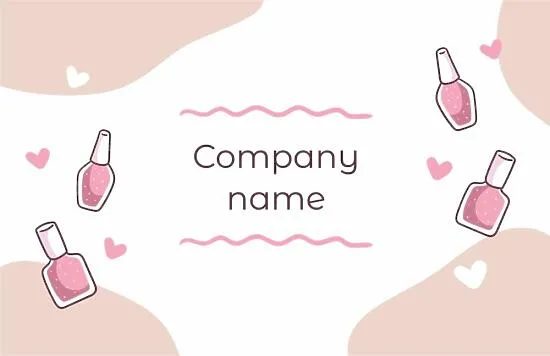 Euro nail salon business card template