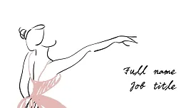 Dance teacher's business card template