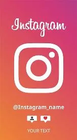 Vertical Instagram business card template