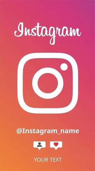 Vertical Instagram business card template