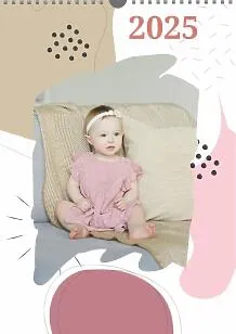 Template for a wall-mounted children's calendar