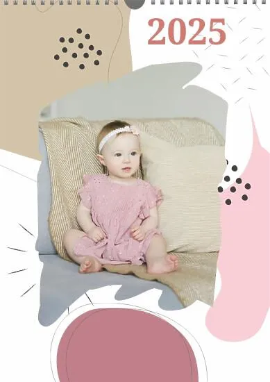 Template for a wall-mounted children's calendar