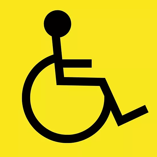 Sticker template accessibility for the disabled