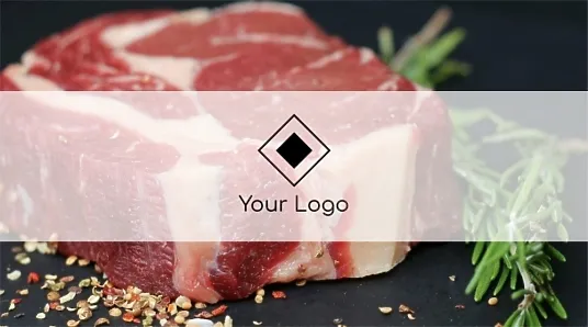 Meat supplier's business card template