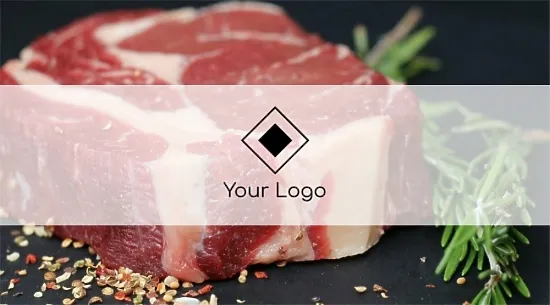 Meat supplier's business card template