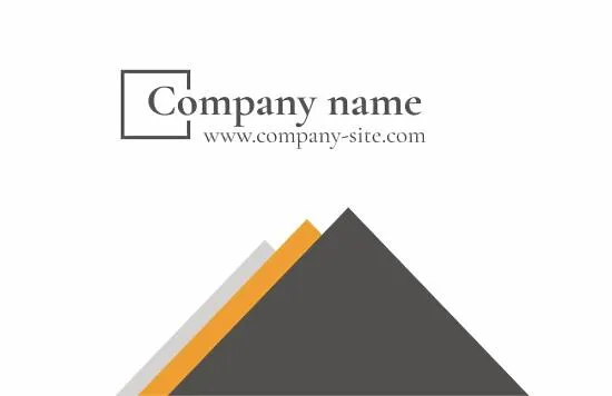 Abstract Euro business card template with triangles