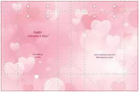 Paper bag template for Valentine's Day