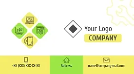 Service center business card template