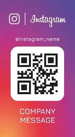 Instagram profile business card template