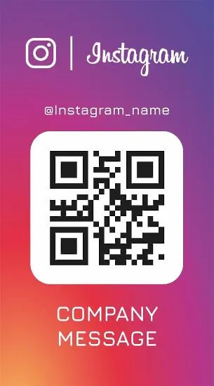 Instagram profile business card template