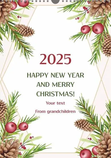 Calendar template from grandchildren