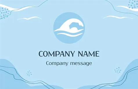 Swimming coach's business card template  