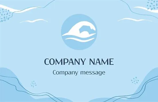 Swimming coach's business card template  