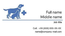 Veterinarian's business card template