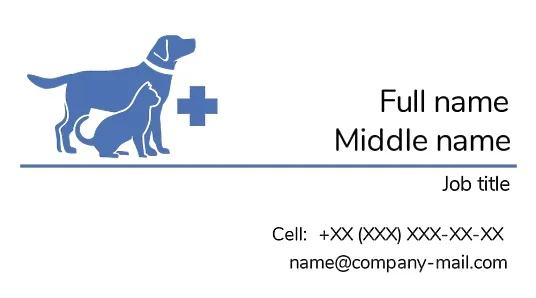 Veterinarian's business card template