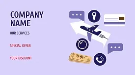 Tour operator's business card template