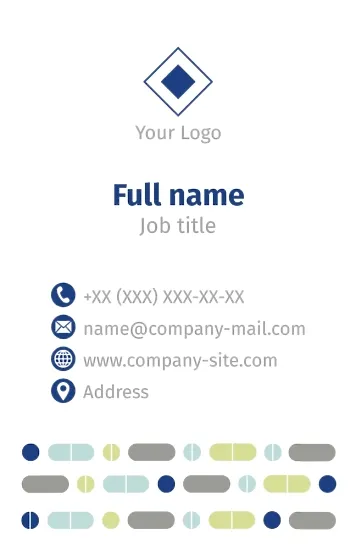 Pharmacist's business card template