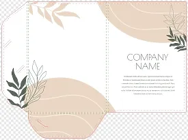 The template of the paper folder of the florist