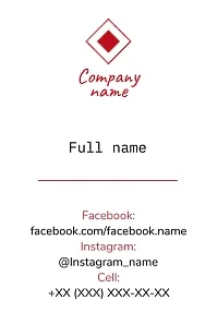 Personal business card template with photos