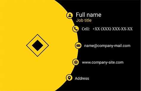 Template of a strict abstract business card
