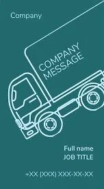 Logistics company business card template