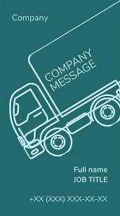 Logistics company business card template