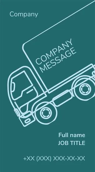 Logistics company business card template