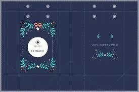 Christmas package template with logo