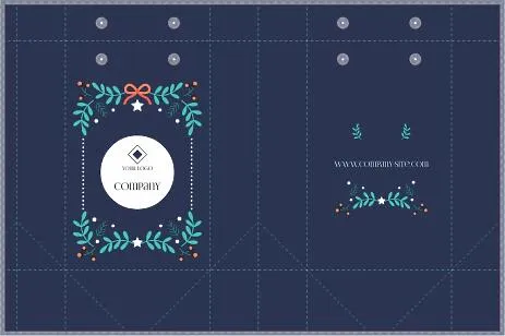 Christmas package template with logo