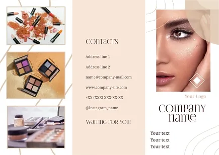 Cosmetics store booklet template