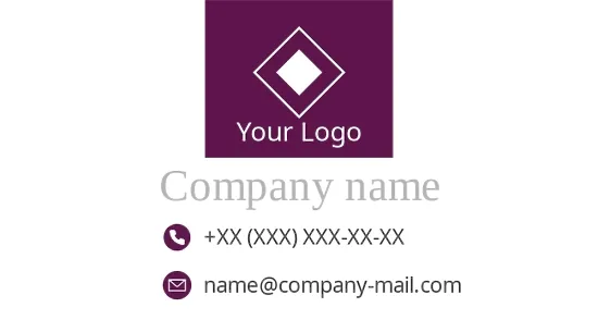 Template for a simple classic business card