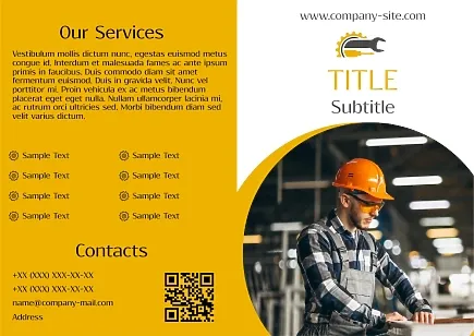 Construction company booklet template