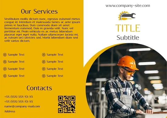 Construction company booklet template
