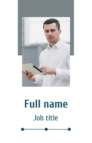 Personal business card template with photos